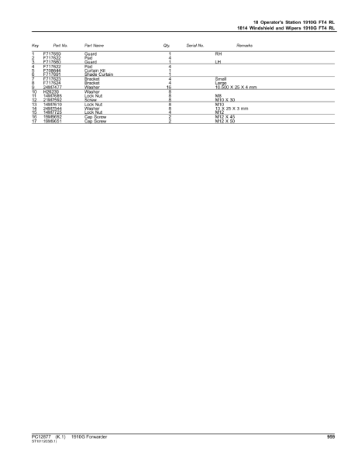 John Deere 1910G Forwarders (SN 002003 - 002107) Parts Catalog Manual - PC12877 - Image 3