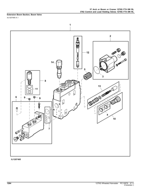 John Deere 1270G FT4 6W Wheeled Harvesters (SN 003505-003884) Parts Catalog Manual - PC12879 - Image 4