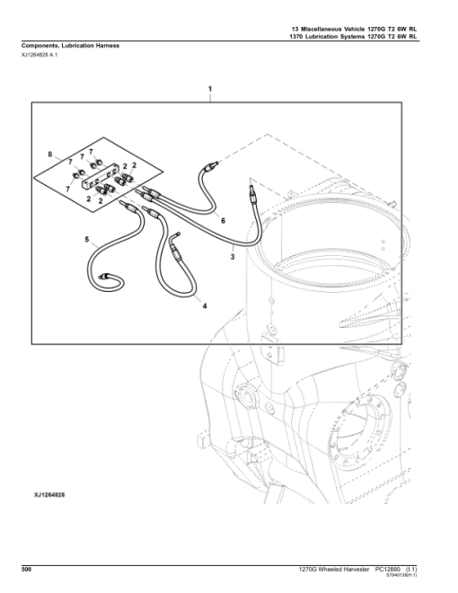 John Deere 1270G T2 6W Wheeled Harvesters (SN 003505 - 004998) Parts Catalog Manual - PC12880 - Image 2