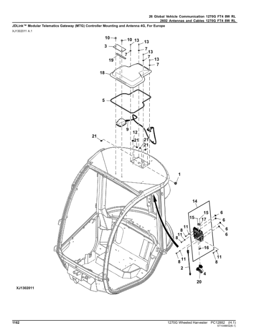 John Deere 1270G FT4 8W Wheeled Harvesters (SN 003505-003884) Parts Catalog Manual - PC12882 - Image 3