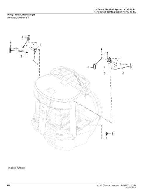 John Deere 1470G T3 Wheeled Harvesters (SN 002002 - 002291) Parts Catalog Manual - PC12887 - Image 2