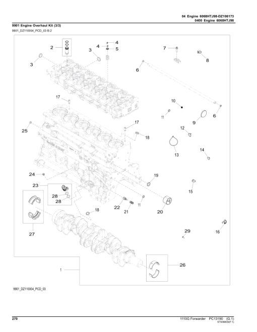 John Deere 1110G FT4 FFC Forwarders (SN F004201-004402) Parts Catalog Manual - PC13190 - Image 3