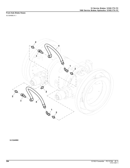 John Deere 1210G FT4 FFC Forwarders (SN F002101-002413) Parts Catalog Manual - PC13194 - Image 4