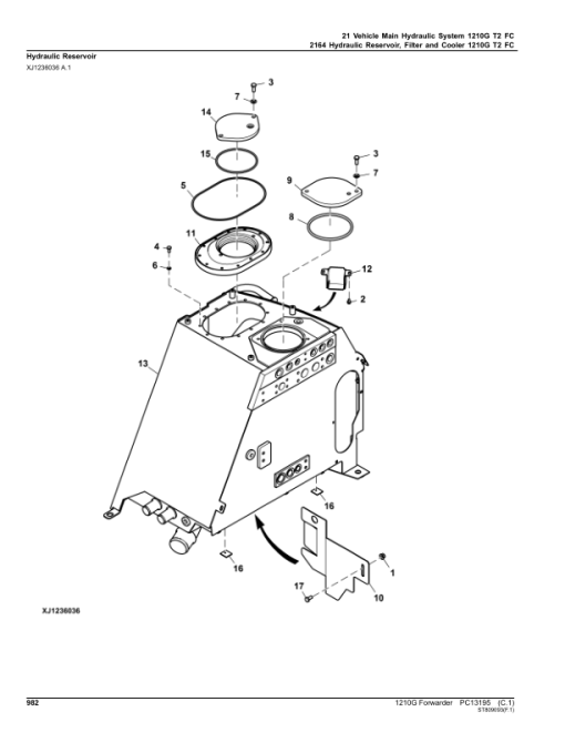 John Deere 1210G T2 FFC Forwarders (SN C002101-002508) Parts Catalog Manual - PC13195 - Image 3