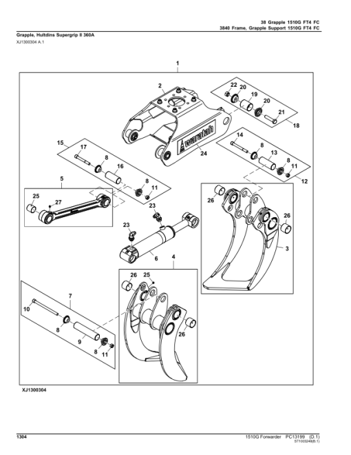 John Deere 1510G FT4 FFC Forwarders (SN F003601-004010) Parts Catalog Manual - PC13199 - Image 2