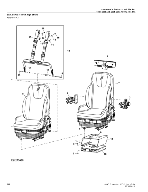 John Deere 1510G FT4 FFC Forwarders (SN F003601-004010) Parts Catalog Manual - PC13199 - Image 4