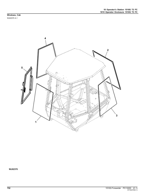 John Deere 1510G T2 FFC Forwarders (SN C003601-004180) Parts Catalog Manual - PC13200 - Image 2