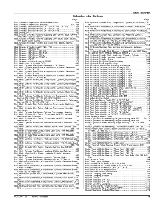 John Deere 1510G T3 FFC Forwarders (SN D003601-004180) Parts Catalog Manual - PC13201 - Image 2