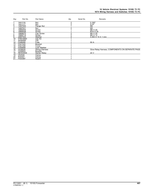 John Deere 1510G T3 FFC Forwarders (SN D003601-004180) Parts Catalog Manual - PC13201 - Image 4