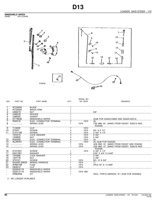 John Deere 170 Skid Steers Parts Catalog Manual - PC1321 - Image 2