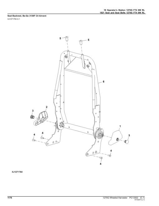 John Deere 1270G FT4 6W Wheeled Harvesters (SN F003885-004468) Parts Catalog Manual - PC13302 - Image 3