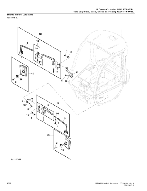 John Deere 1270G FT4 8W Wheeled Harvesters (SN F003885-004468) Parts Catalog Manual - PC13303 - Image 4