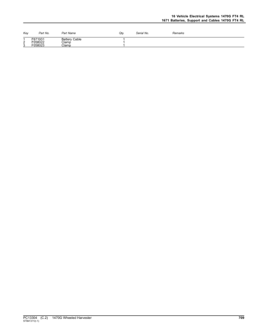 John Deere 1470G Wheeled Harvesters (SN F002089-002210) Parts Catalog Manual - PC13304 - Image 4