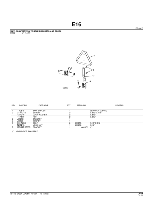 John Deere 70 Skid Steers Parts Catalog Manual - PC1331 - Image 4