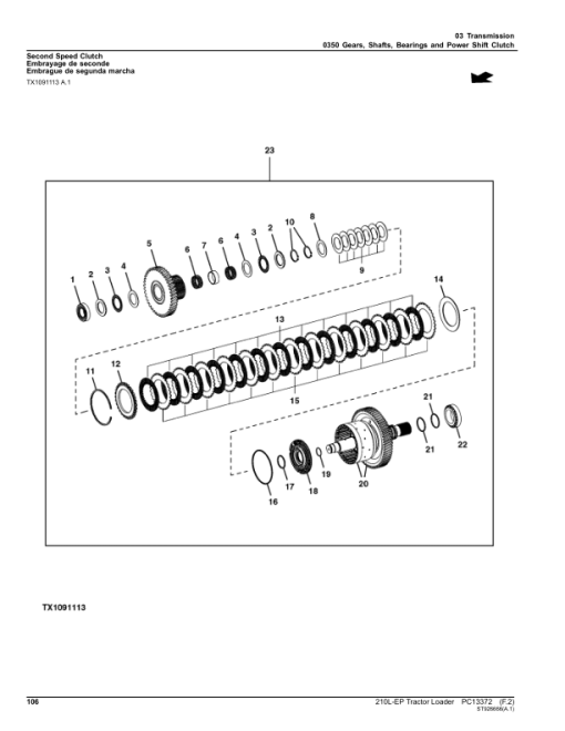 John Deere 210L EP Tractor Loader (SN G895001-) Parts Catalog Manual - PC13372 - Image 4