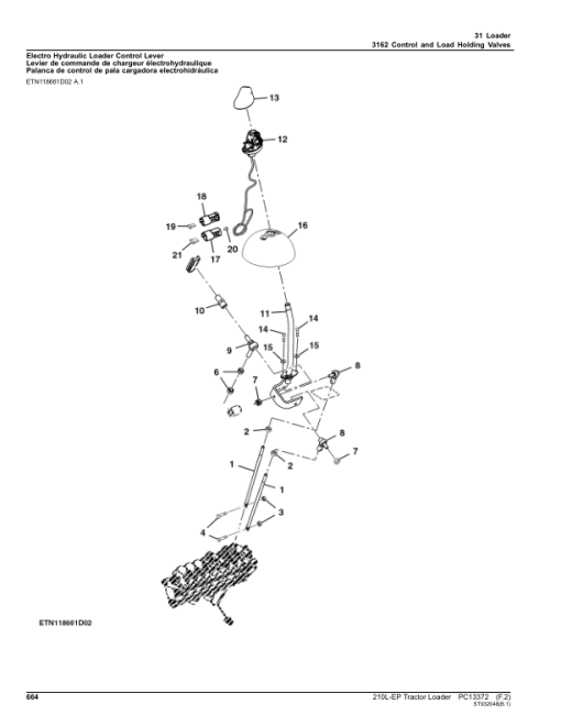 John Deere 210L EP Tractor Loader (SN G895001-) Parts Catalog Manual - PC13372 - Image 2