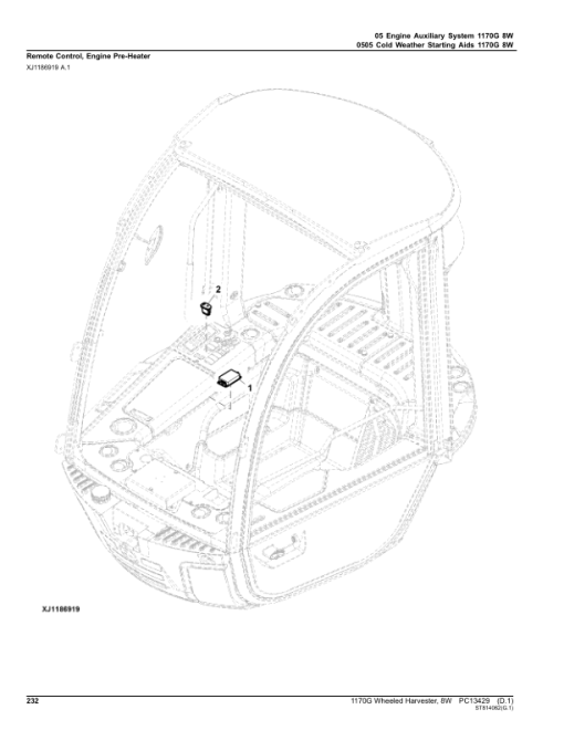 John Deere 1170G Wheeled Harvesters (SN 1WJ1170G_ _F003001-003106) Parts Catalog Manual - PC13429 - Image 3