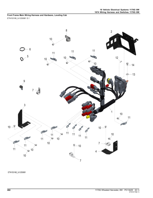 John Deere 1170G Wheeled Harvesters (SN 1WJ1170G_ _F003001-003106) Parts Catalog Manual - PC13429 - Image 2