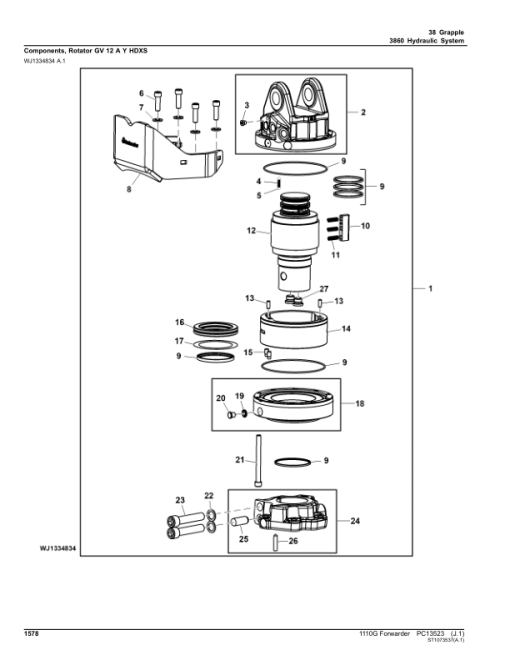 John Deere 1110G FT4 FFC Forwarders (SN L004459-) Parts Catalog Manual - PC13523 - Image 3