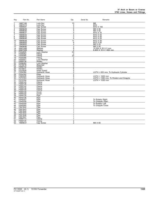 John Deere 1510G T2 RL Forwarders (SN C004181-) Parts Catalog Manual - PC13530 - Image 4