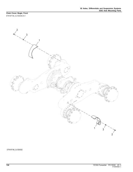 John Deere 1510G FT4 FFC Forwarders (SN L004181-) Parts Catalog Manual - PC13532 - Image 3