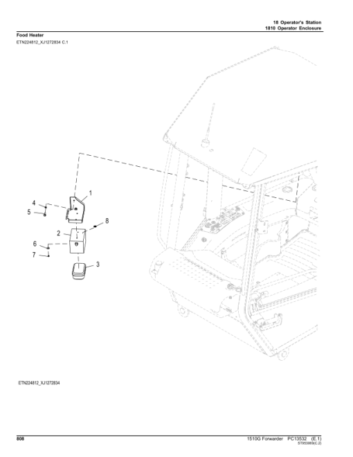 John Deere 1510G FT4 FFC Forwarders (SN L004181-) Parts Catalog Manual - PC13532 - Image 2