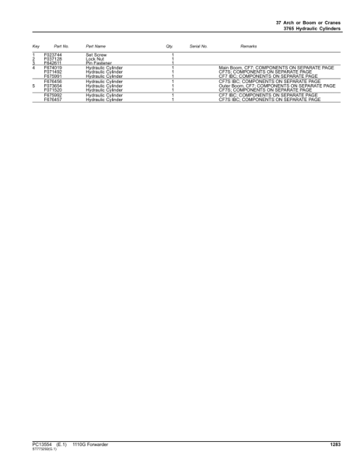 John Deere 1110G FT4 RL Forwarders (SN L004403-004458) Parts Catalog Manual - PC13554 - Image 4