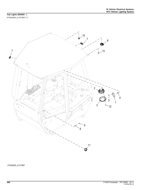 John Deere 1110G FT4 FFC Forwarders (SN L004403-004458) Parts Catalog Manual - PC13555 - Image 3