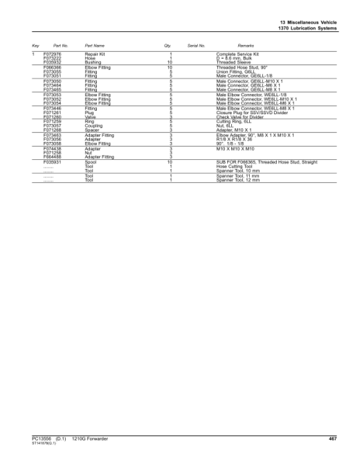 John Deere 1210G FT4 RL Forwarders (SN L002414-002508) Parts Catalog Manual - PC13556 - Image 4