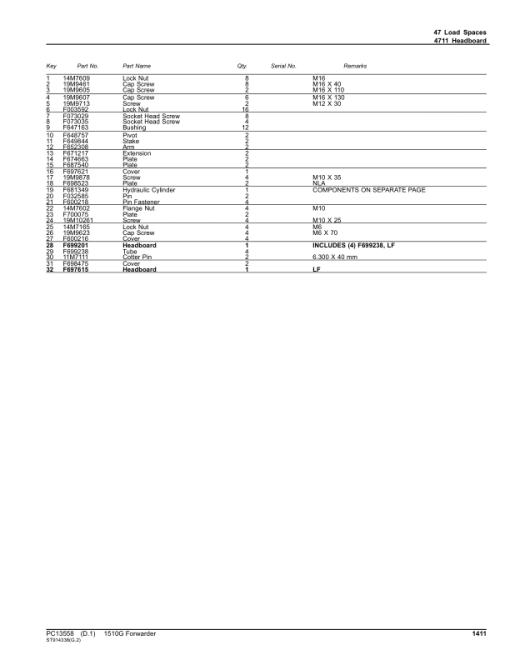 John Deere 1510G FT4 RL Forwarders (SN L004011-004180) Parts Catalog Manual - PC13558 - Image 4