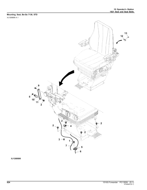 John Deere 1510G FT4 FFC Forwarders (SN L004011-004180) Parts Catalog Manual - PC13559 - Image 4