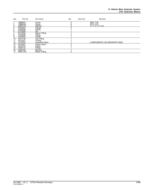 John Deere 1270G 8W Wheeled Harvesters (SN L004469-004998) Parts Catalog Manual - PC13561 - Image 3