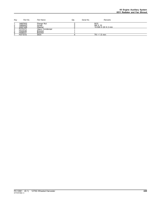 John Deere 1270G 8W Wheeled Harvesters (SN L004469-004998) Parts Catalog Manual - PC13561 - Image 2