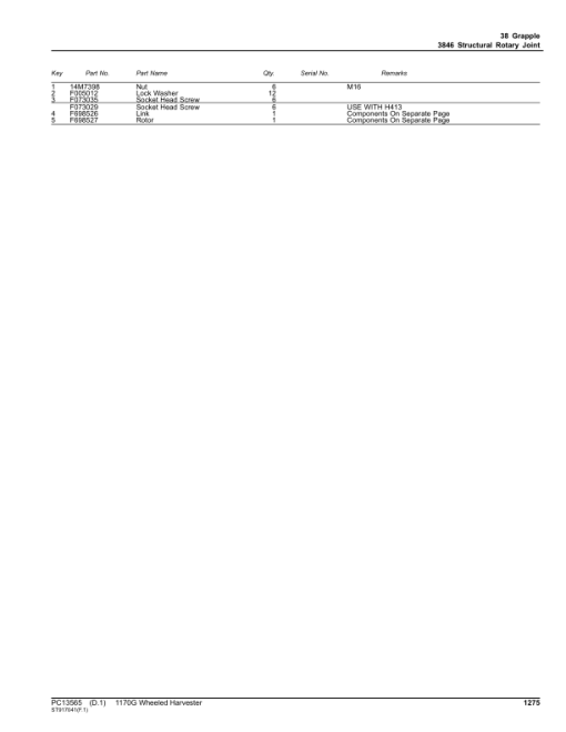 John Deere 1170G Forwarders (SN F003107-) Parts Catalog Manual - PC13565 - Image 3