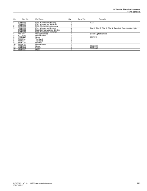 John Deere 1170G Forwarders (SN F003107-) Parts Catalog Manual - PC13565 - Image 4