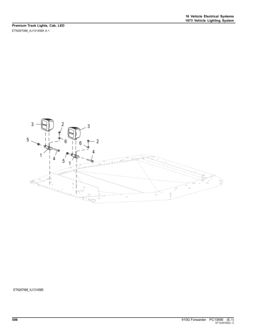 John Deere 910G Forwarders (SN 1WJ0910G_ _L001003-) Parts Catalog Manual - PC13690 - Image 4