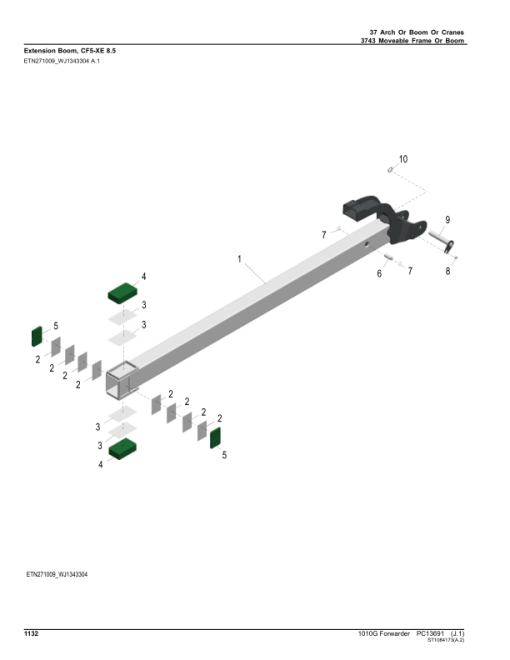 John Deere 1010G Forwarders (SN 1WJ1010G_ _L006004-) Parts Catalog Manual - PC13691 - Image 3