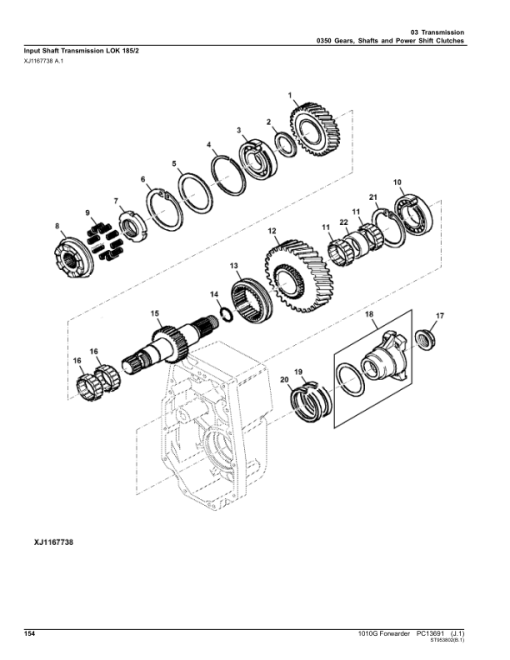 John Deere 1010G Forwarders (SN 1WJ1010G_ _L006004-) Parts Catalog Manual - PC13691 - Image 2