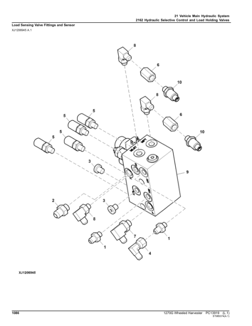 John Deere 1270G 6W Wheeled Harvesters (SN 1WJ1270G_ _L004999-) Parts Catalog Manual - PC13919 - Image 4