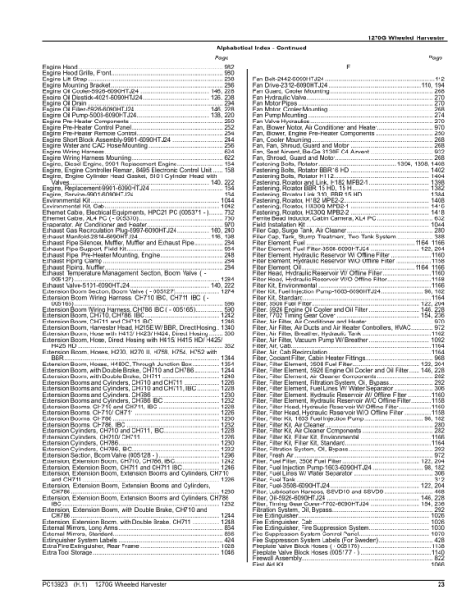 John Deere 1270G FT4 T2 8W Wheeled Harvesters (SN 1WJ1270G__C004999-) Parts Catalog Manual - PC13923 - Image 3