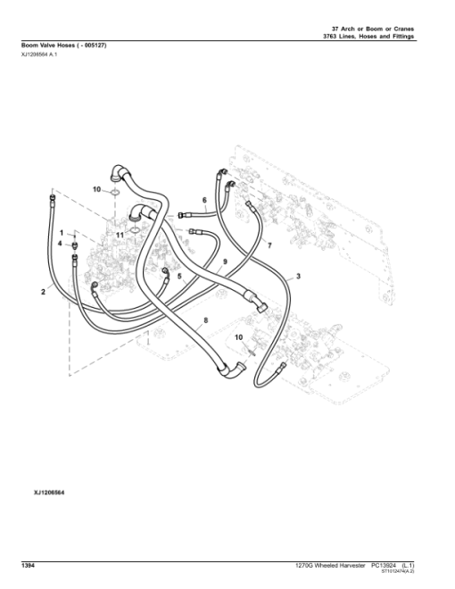 John Deere 1270G FT4 T3 8W Wheeled Harvesters (SN 1WJ1270G__D004999-) Parts Catalog Manual - PC13924 - Image 3