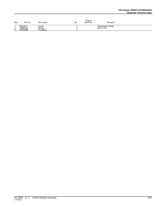 John Deere 1270G FT4 T3 8W Wheeled Harvesters (SN 1WJ1270G__D004999-) Parts Catalog Manual - PC13924 - Image 2