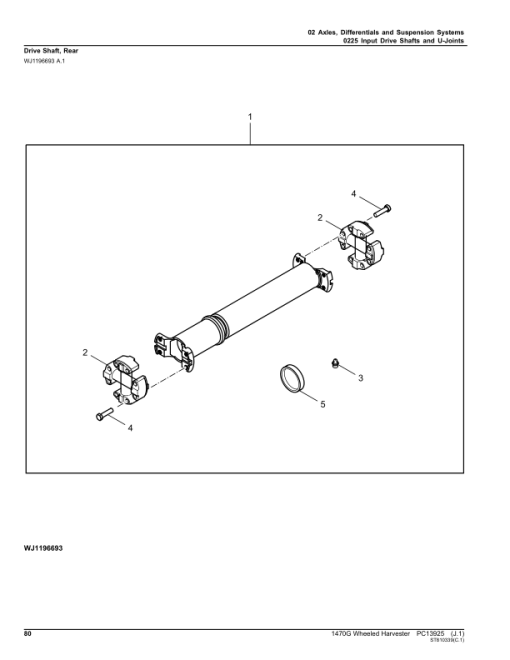 John Deere 1470G STAGE V Wheeled Harvesters (SN 1WJ1470G_ _L002292-) Parts Catalog Manual - PC13925 - Image 2