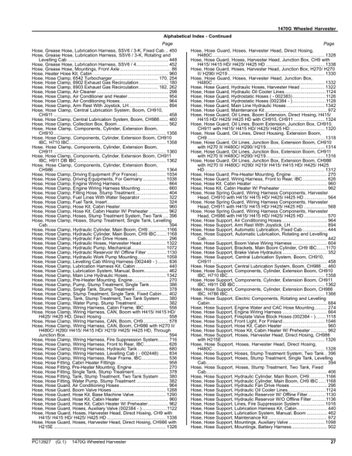 John Deere 1470G T3 Wheeled Harvesters (SN 1WJ1470G__D002292-) Parts Catalog Manual - PC13927 - Image 3