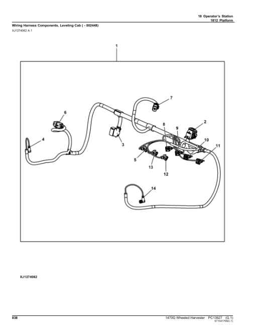 John Deere 1470G T3 Wheeled Harvesters (SN 1WJ1470G__D002292-) Parts Catalog Manual - PC13927 - Image 4