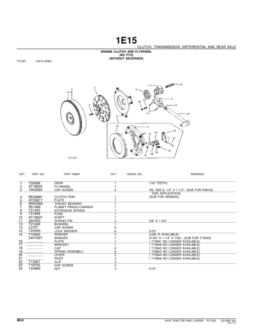 John Deere 401B Tractors Parts Catalog Manual - PC1430 - Image 4