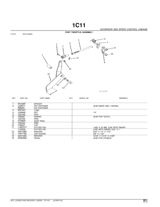 John Deere 401C Backhoes Parts Catalog Manual - PC1431 - Image 4