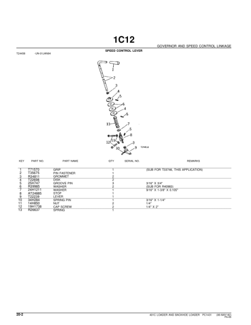 John Deere 401C Backhoes Parts Catalog Manual - PC1431 - Image 3