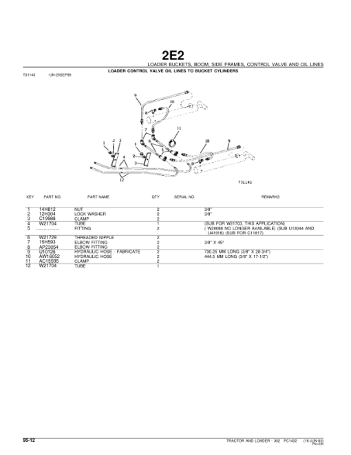 John Deere 302 Tractors Parts Catalog Manual - PC1432 - Image 4