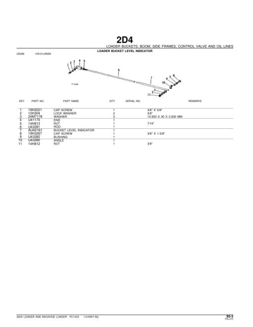 John Deere 302A Loaders Parts Catalog Manual - PC1433 - Image 3